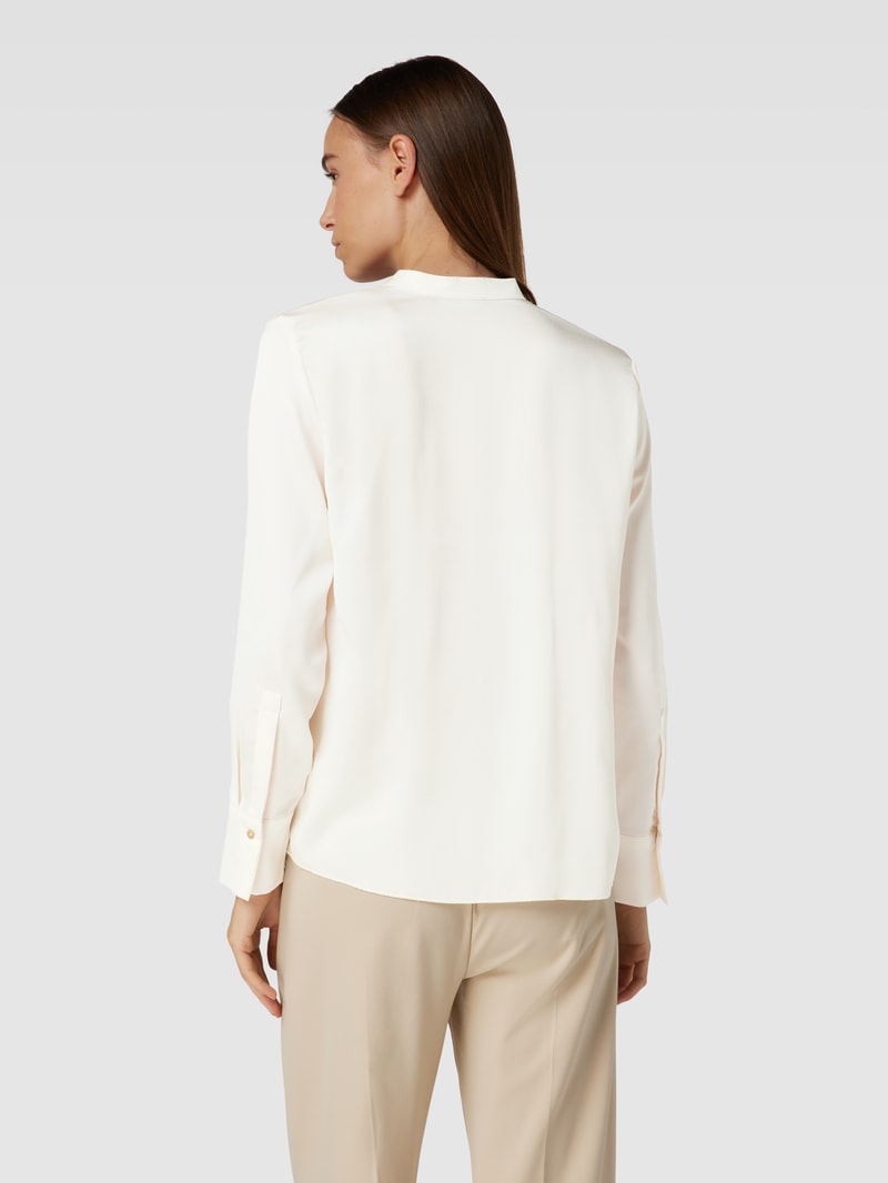 Bluse mit Schlüsselloch-Ausschnitt in ecru
