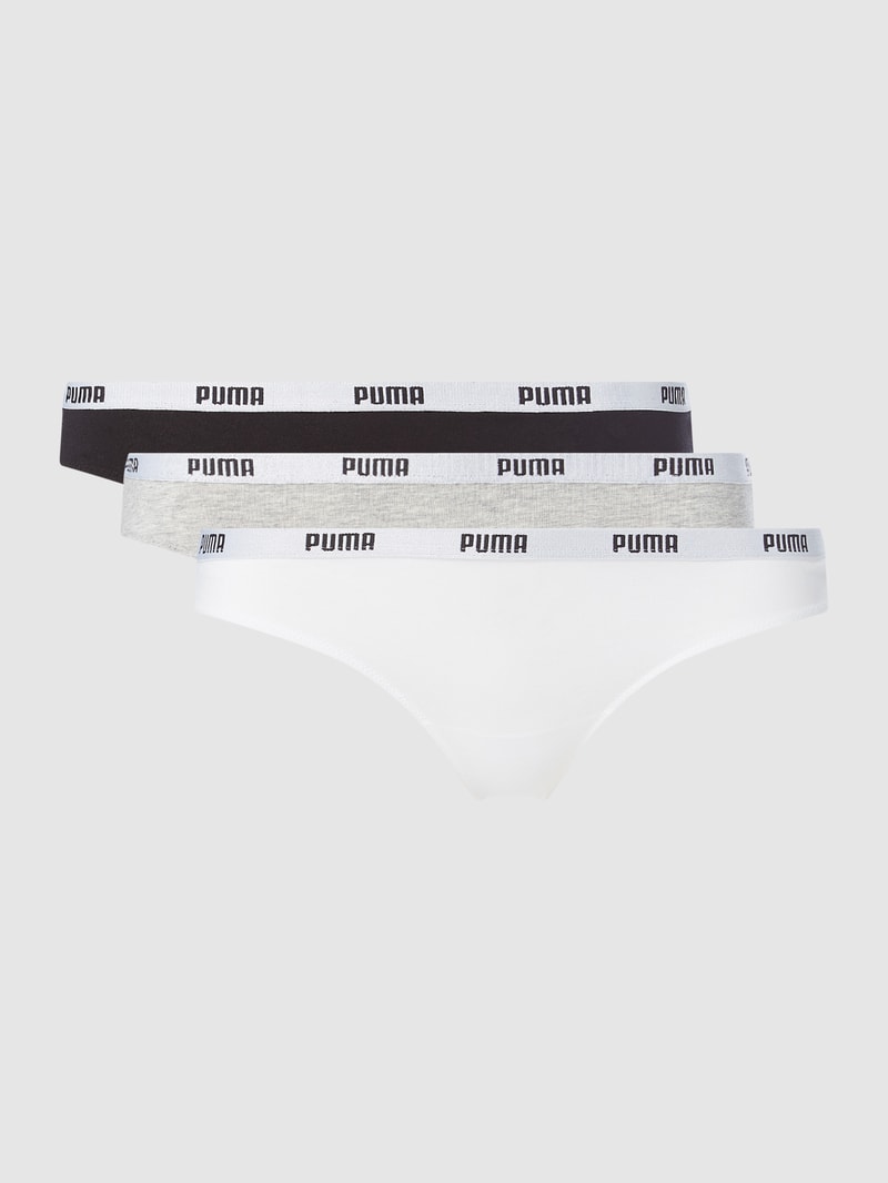 String mit Stretch-Anteil im 3er-Pack in hellgrau