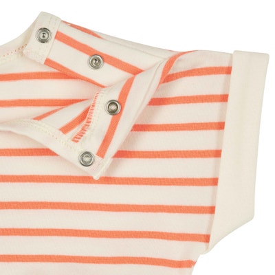 Body kurzarm, orange für Mädchen