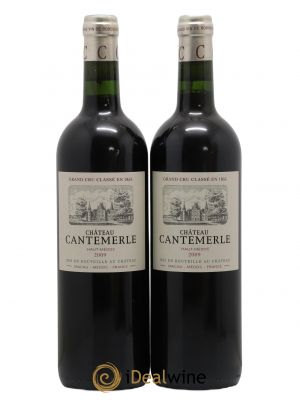 Château Cantemerle 5ème Grand Cru Classé  2009 - Lot de 2 Bouteilles
