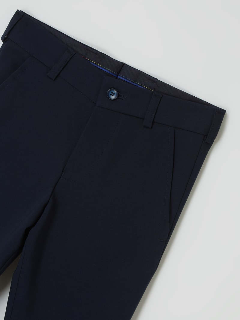 Slim Fit Hose mit Stretch-Anteil Modell 'Stefano' in marineblau