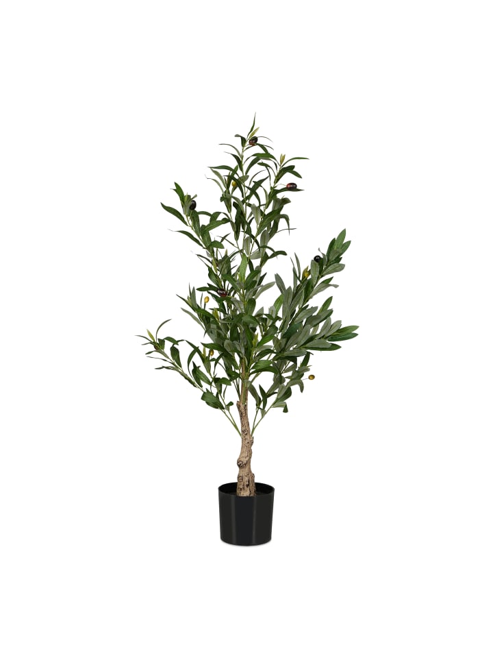 relaxdays Olivenbaum künstlich in Grün/ Braun - 90 cm günstig kaufen onesize
