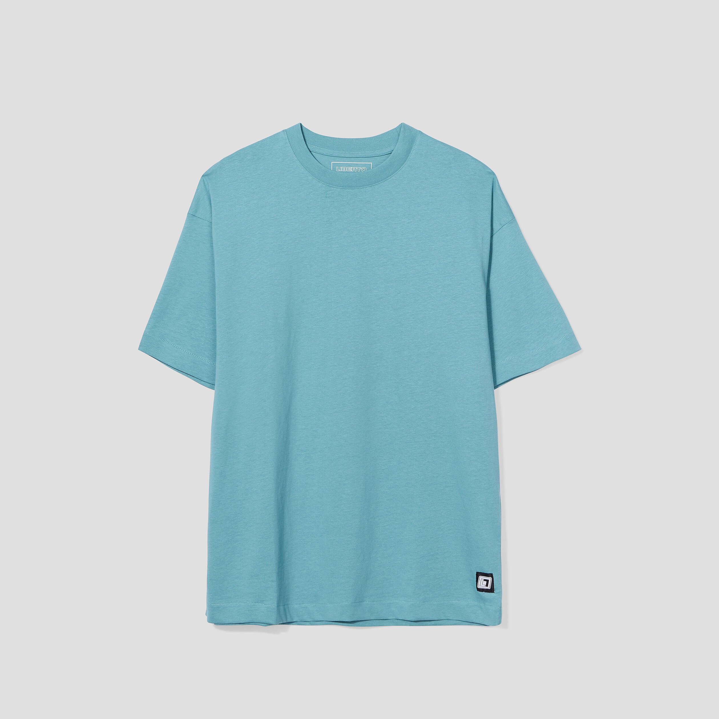 T-shirt oversize manches courtes Liberto bleu turquoise homme | La Halle
