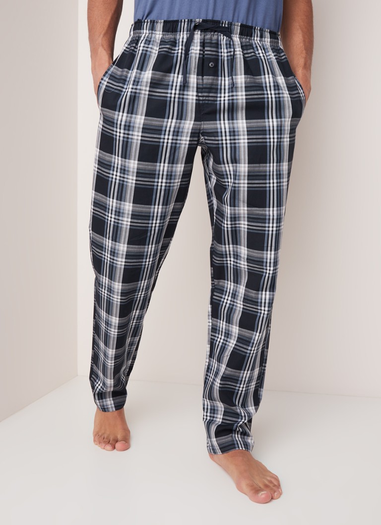 Pantaloni del pigiama in cotone a quadri Schiesser