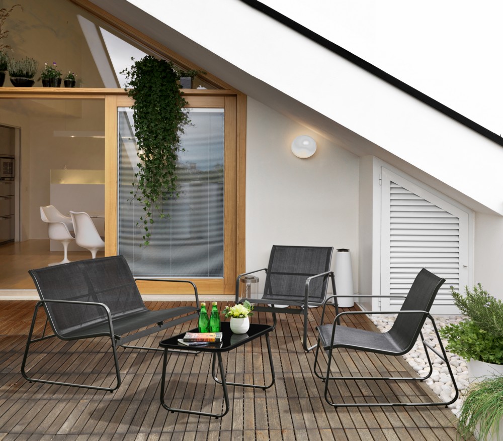 Powertec Garden Garten-Set 4tlg. schwarz