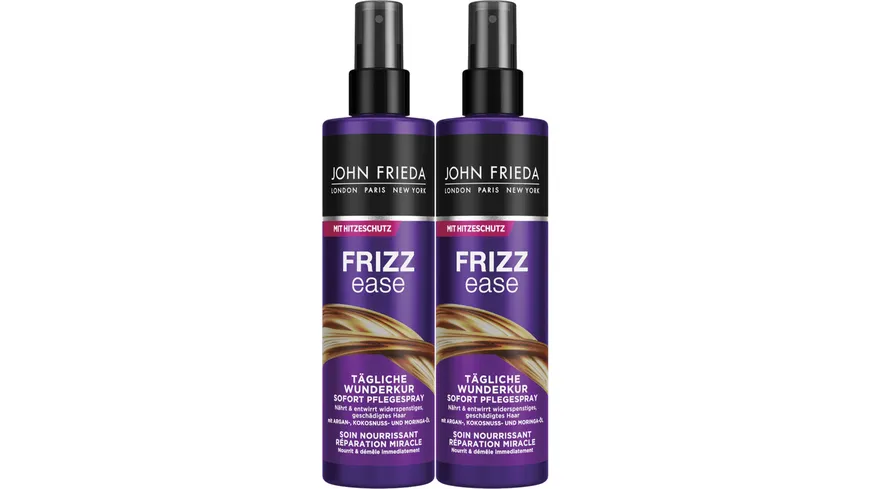 JOHN FRIEDA Frizz Ease Pflegespray Tägliche Sofort Wunderkur 2 Stück 400 ml