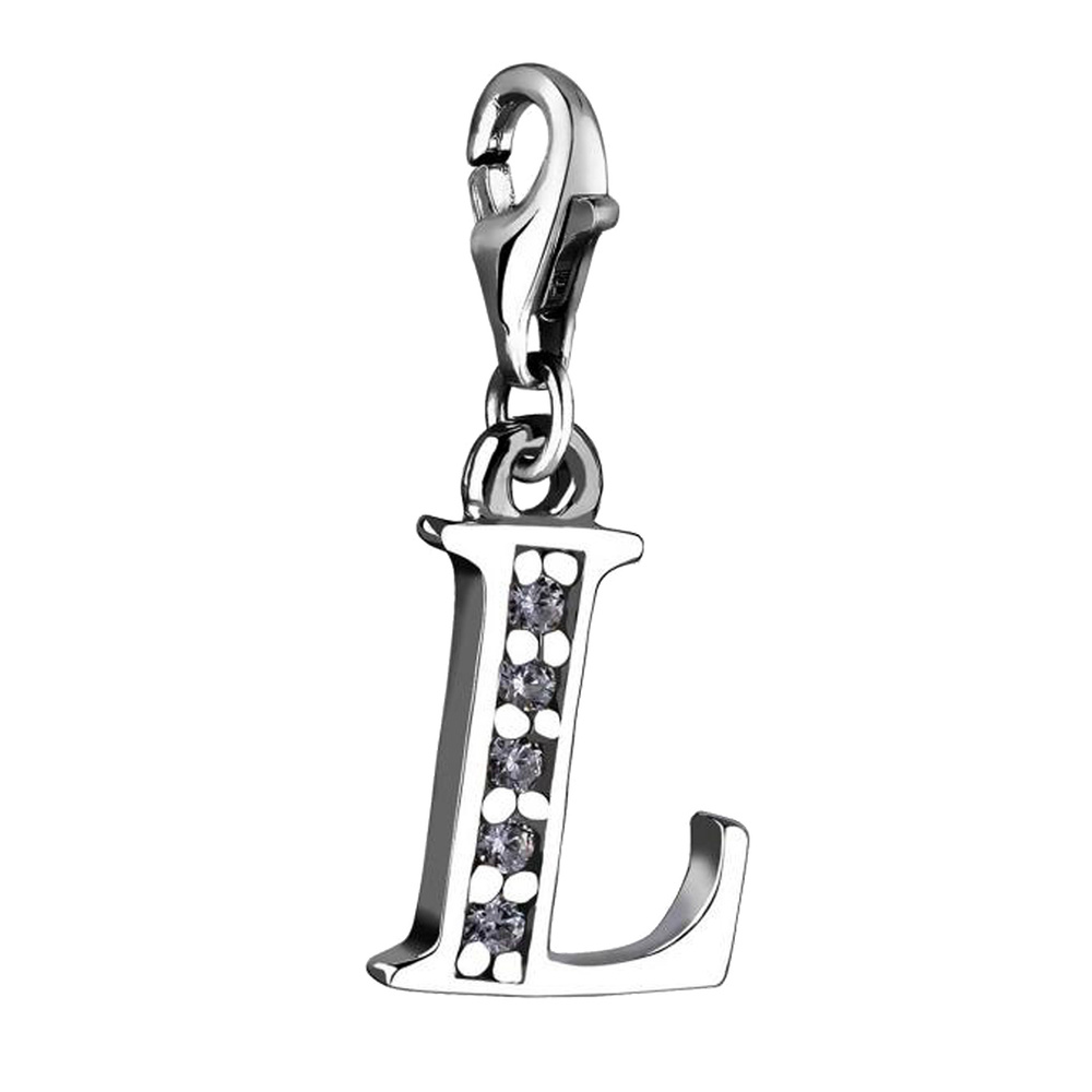 Nenalina Nenalina Amulette Charm lettre Pendentif individuel et personnalisé en argent 925 Pendentif