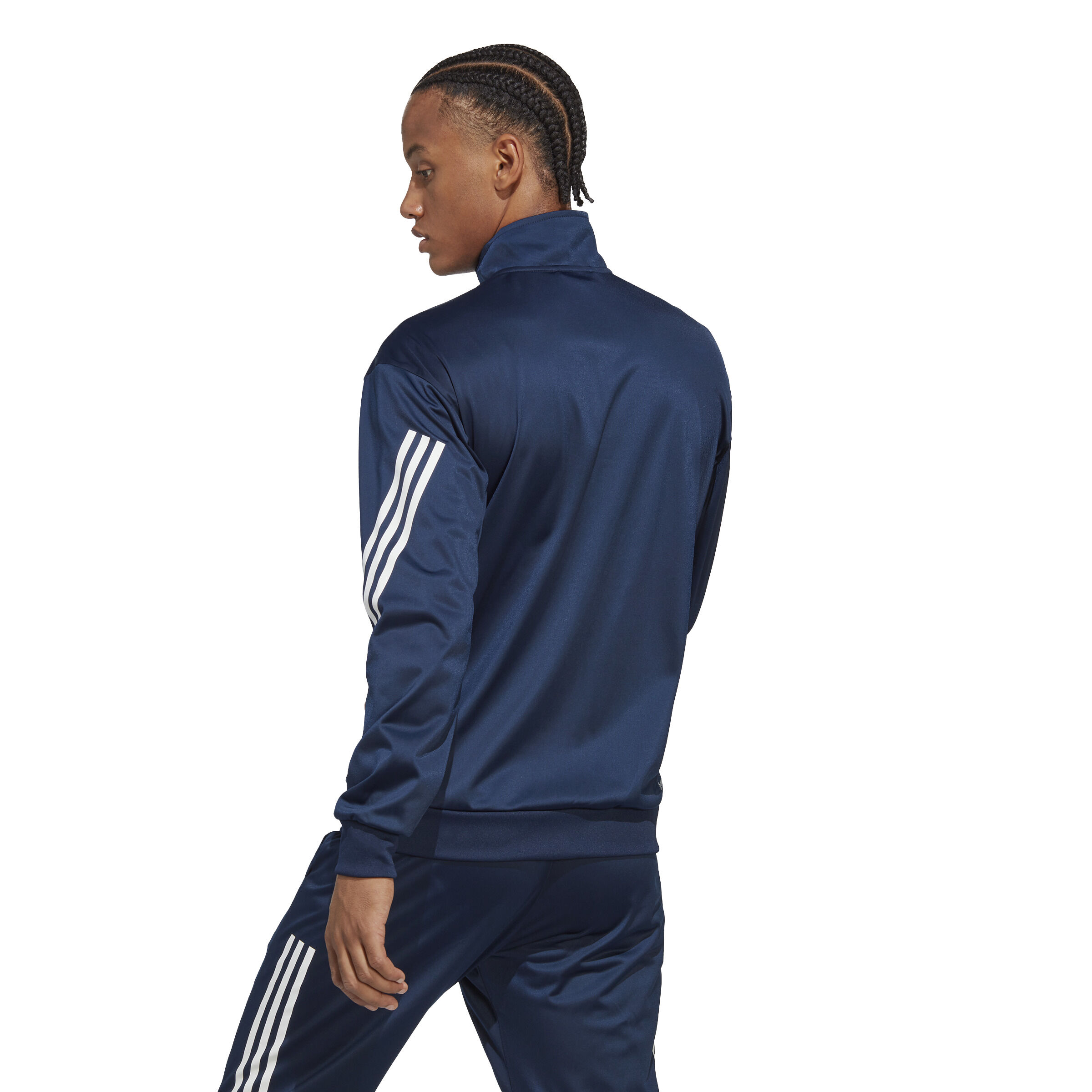 3-Stripes Knit Trainingsjacke Herren - Dunkelblau, Weiß