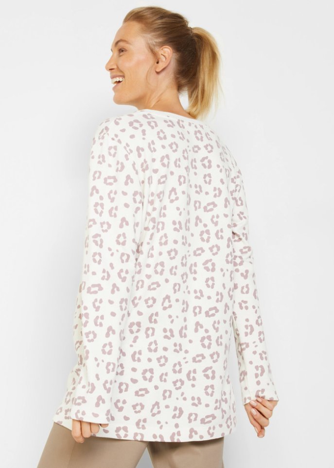 Sweatshirt mit Leoprint, oversized
