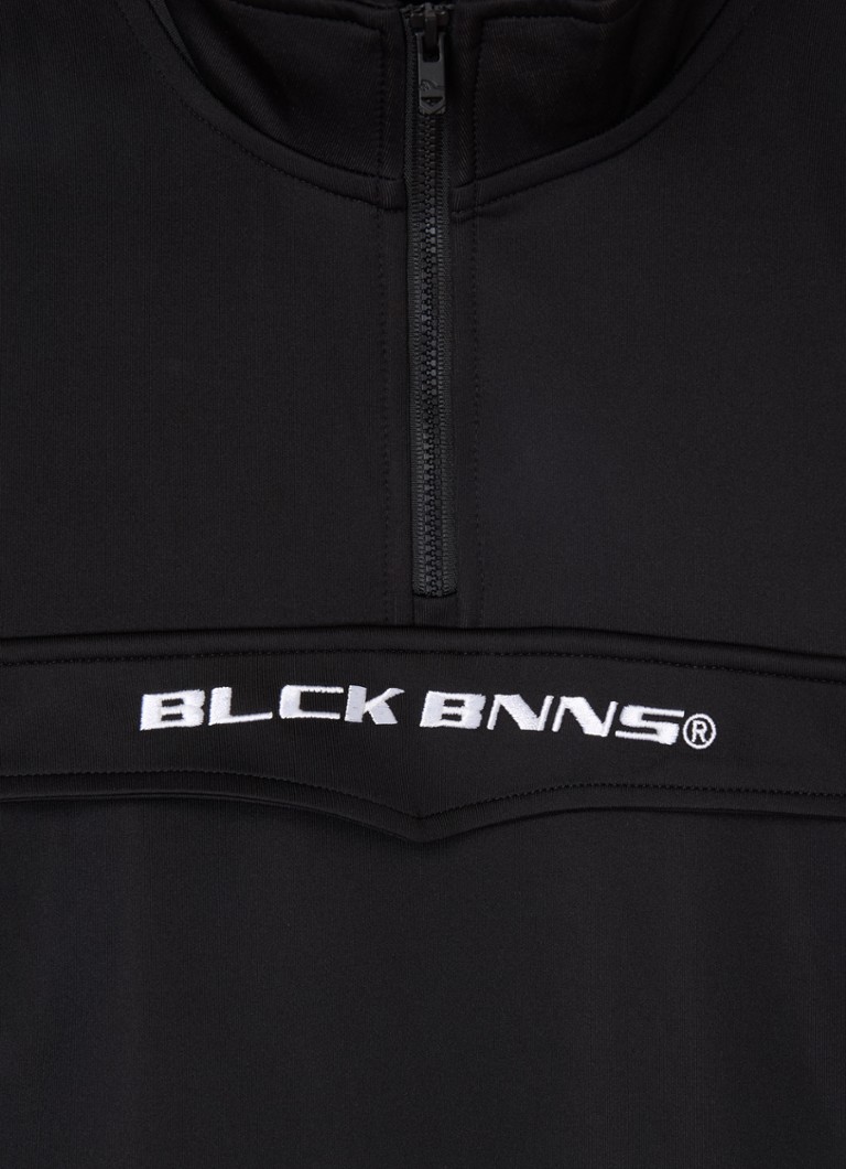 Felpa con mezza zip Commander di Black Bananas