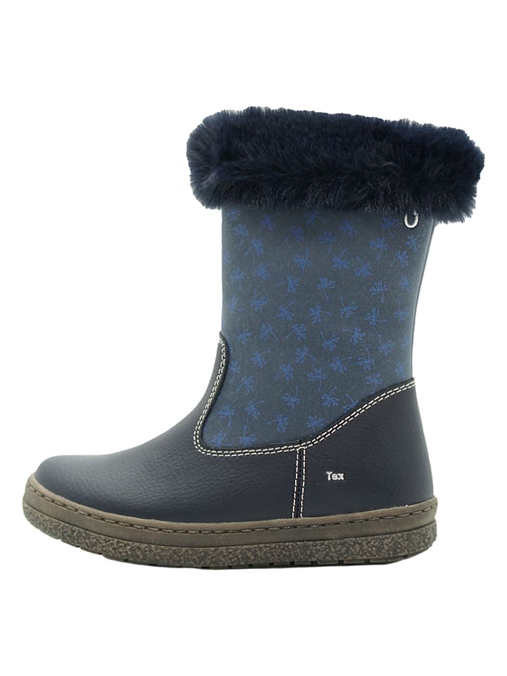 lamino Leder-Boots in Dunkelblau günstig kaufen