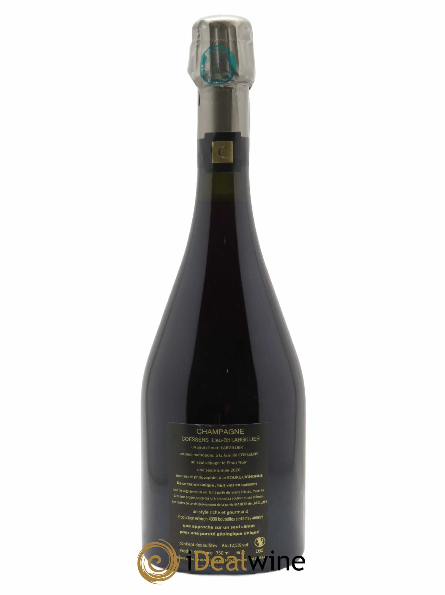 Largillier Rosé de Saignée Brut Jérome Coessens  2020 - Lot de 1 Bouteille