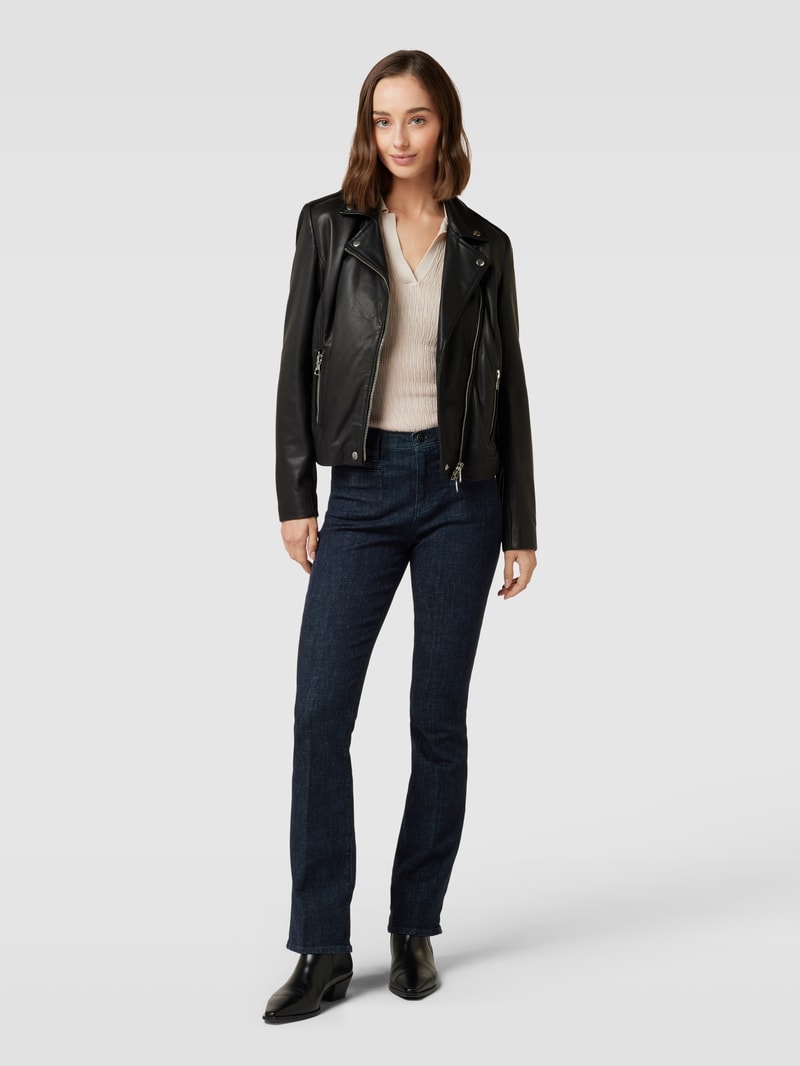 Flared Jeans mit Paspeltaschen Modell 'SHAKIRA' in dunkelblau