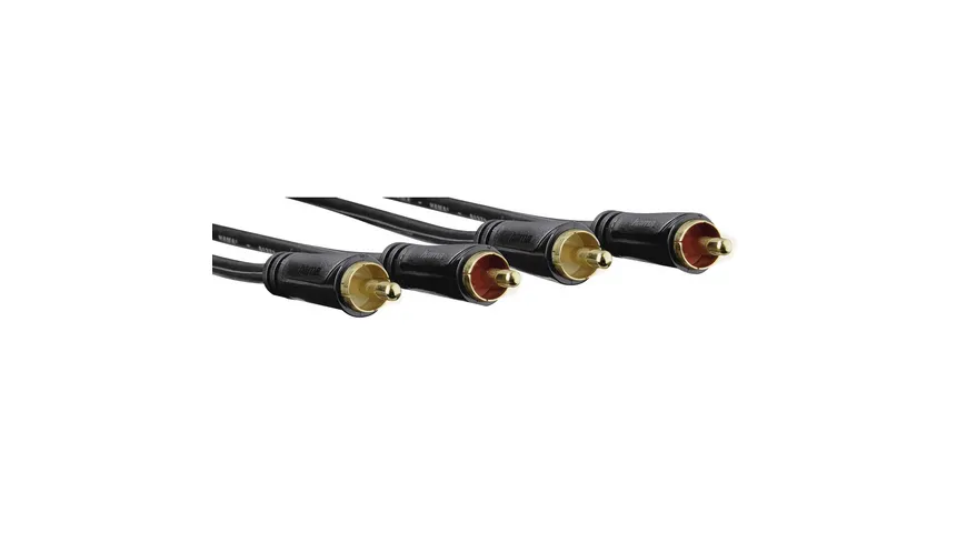 Audio-Kabel, 2 Cinch-Stecker - 2 Cinch-Stecker, vergoldet, 1,5 m