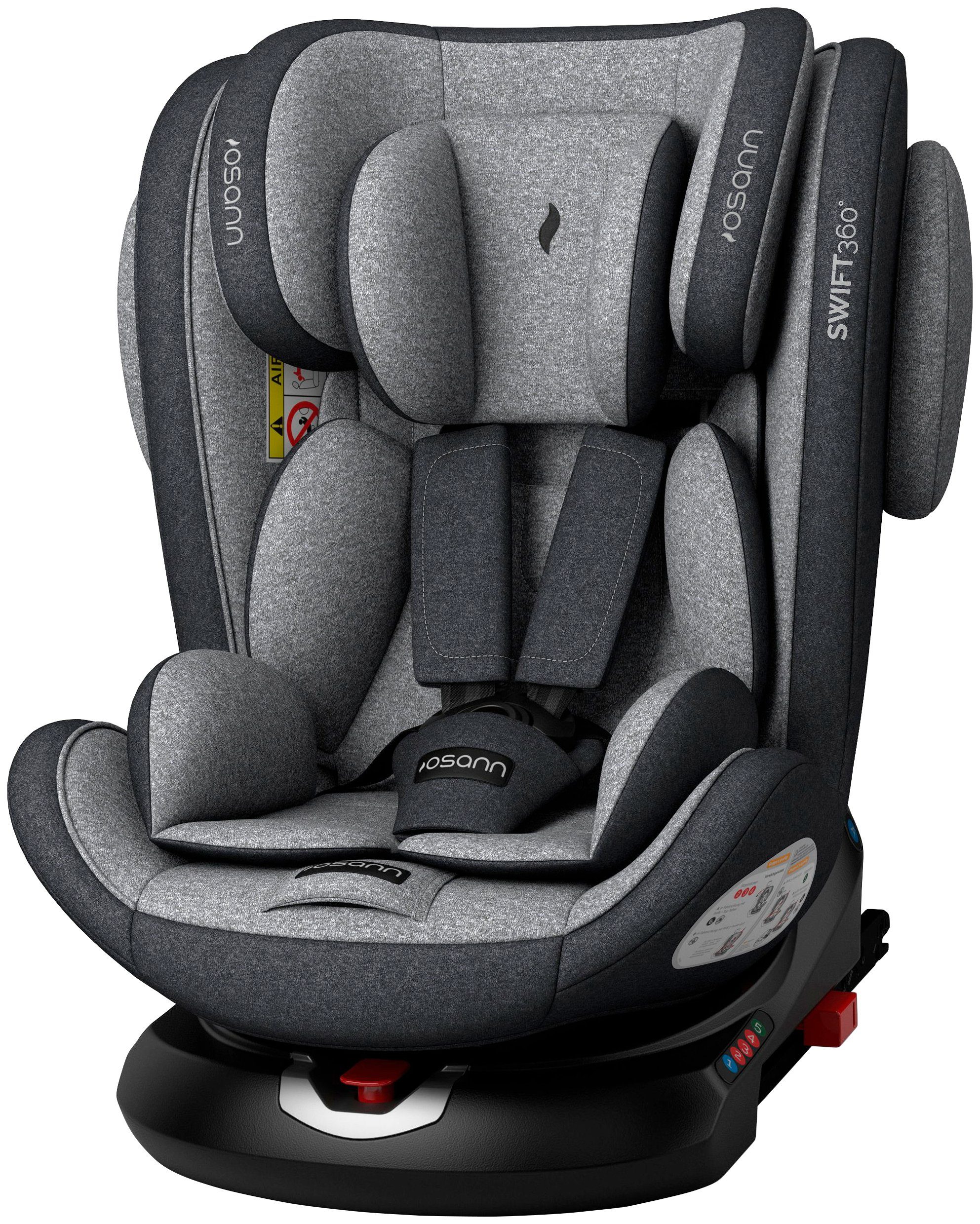 Osann Autokindersitz SWIFT360° Universe Grey, ab: 9 kg, bis: 36 kg, (1-tlg), ab 9 Monaten bis ca. 12 Jahren
