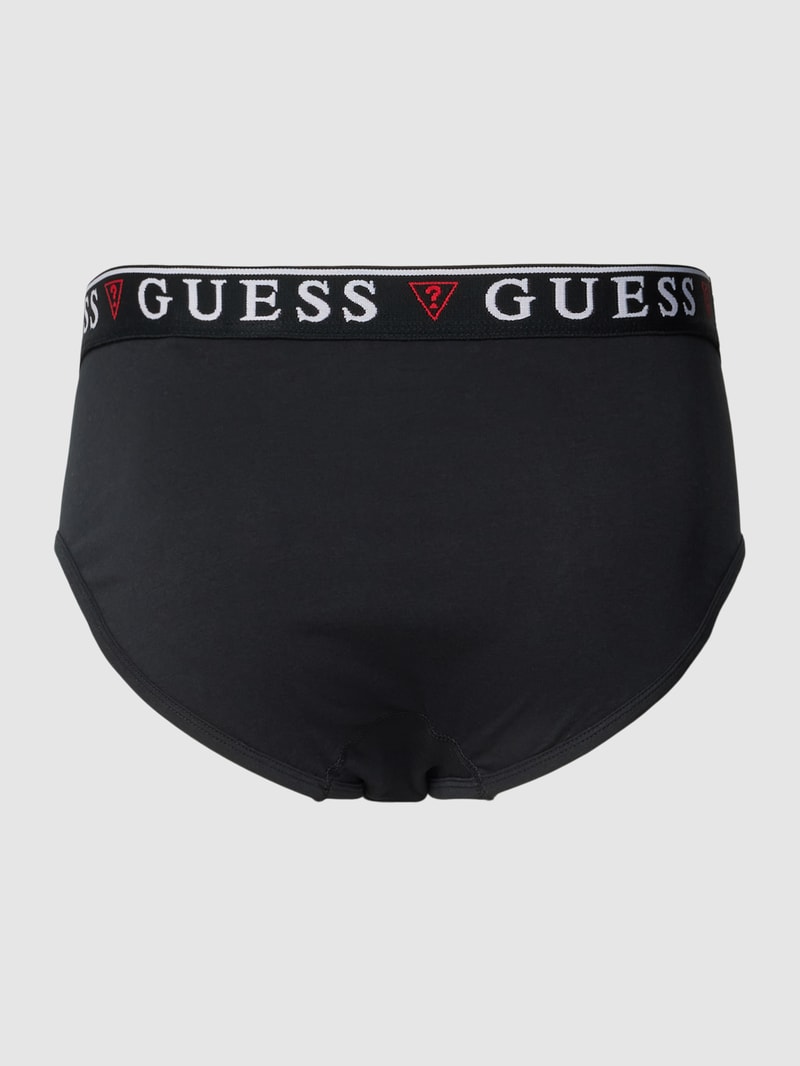 Slip mit elastischem Bund Modell 'BRIAN HERO' im 3er-Pack in schwarz