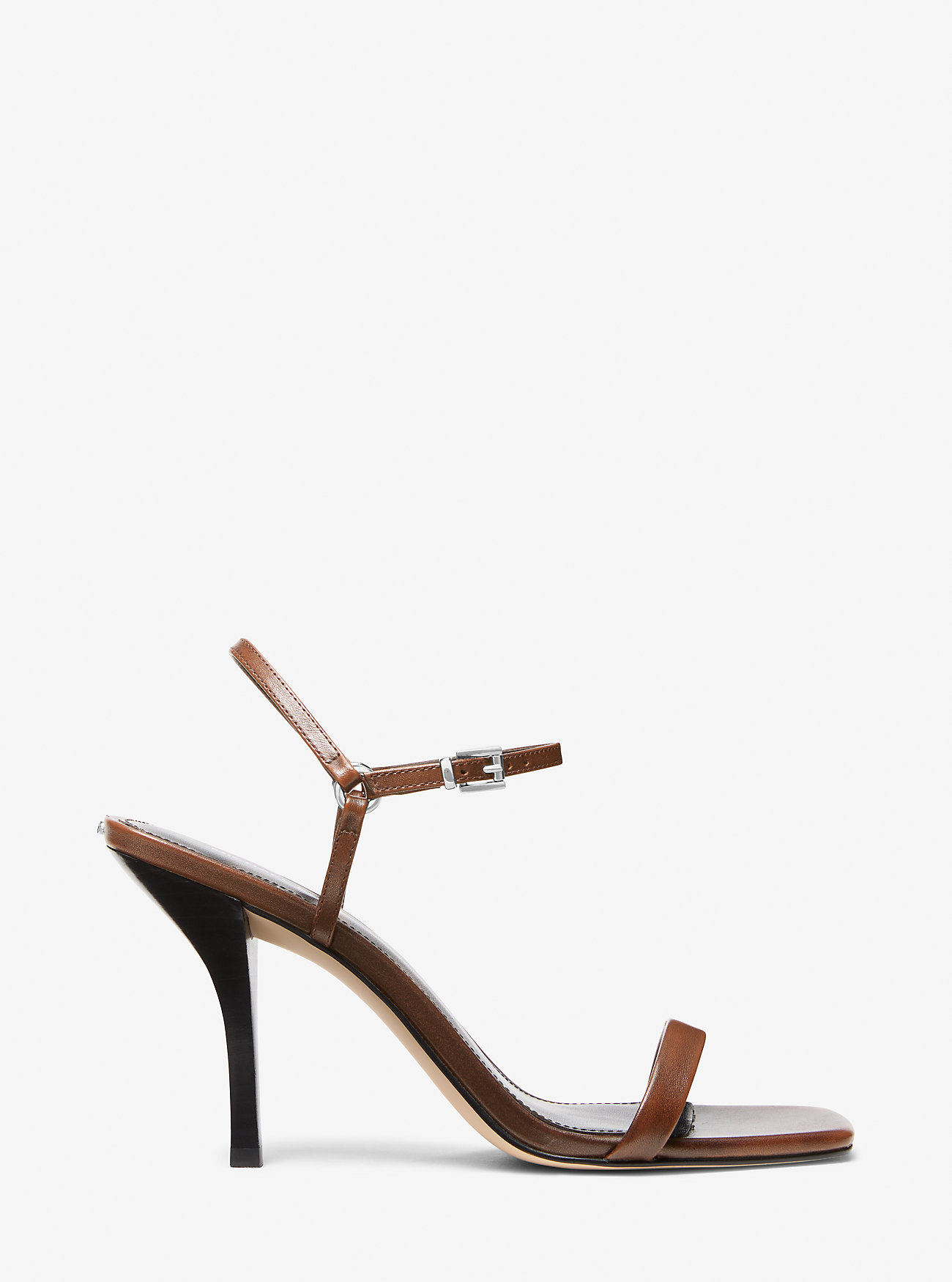 Selina Burnished Leather Sandal - LUGGAGE