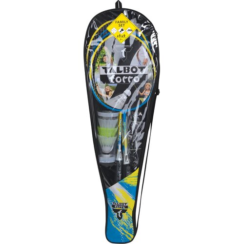 BADMINTONSET TALBOT TORRO BADMINTON-SET FAMILY, KOMPLETTSET MIT 2 JUNIORSCHLÄGER 53 CM,