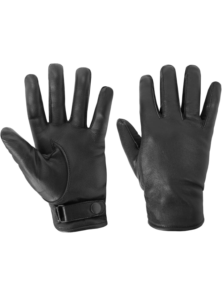 Normani Outdoor Sports Bundeswehr Lederhandschuhe Brüntrup in Schwarz günstig kaufen