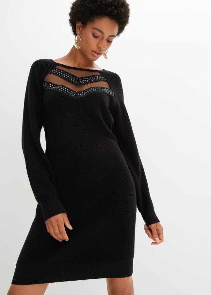 Strickkleid, Spitze