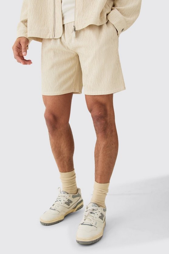 Strukturierte smarte Satin-Shorts