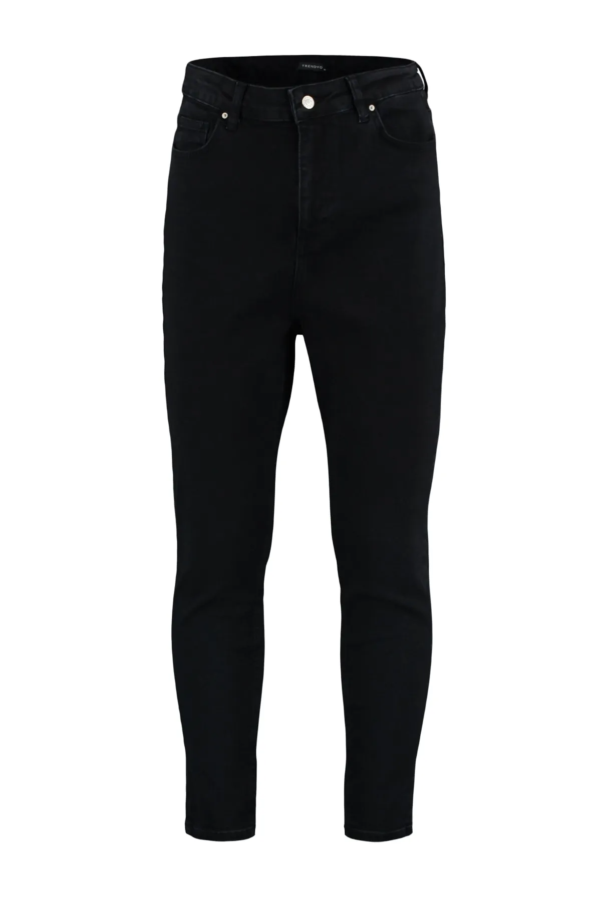 Trendyol Curve  Schwarze, dehnbare Skinny-Jeans mit hoher Taille TBBAW23CJ00032