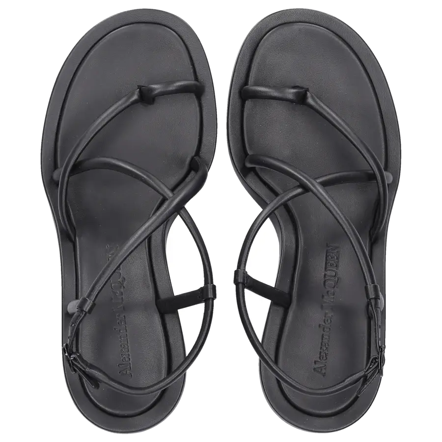 Alexander McQueen - Sandalen STRAPPY Kalbsleder - schwarz