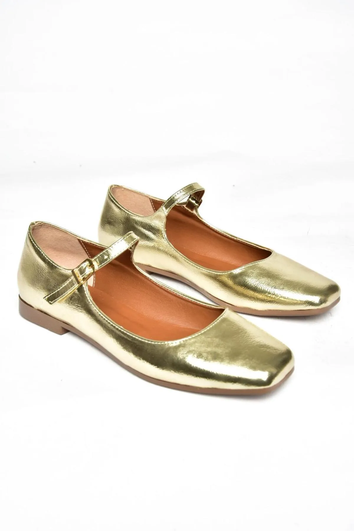 Fox Shoes  Ballerina - Goldfarben - Flacher Absatz