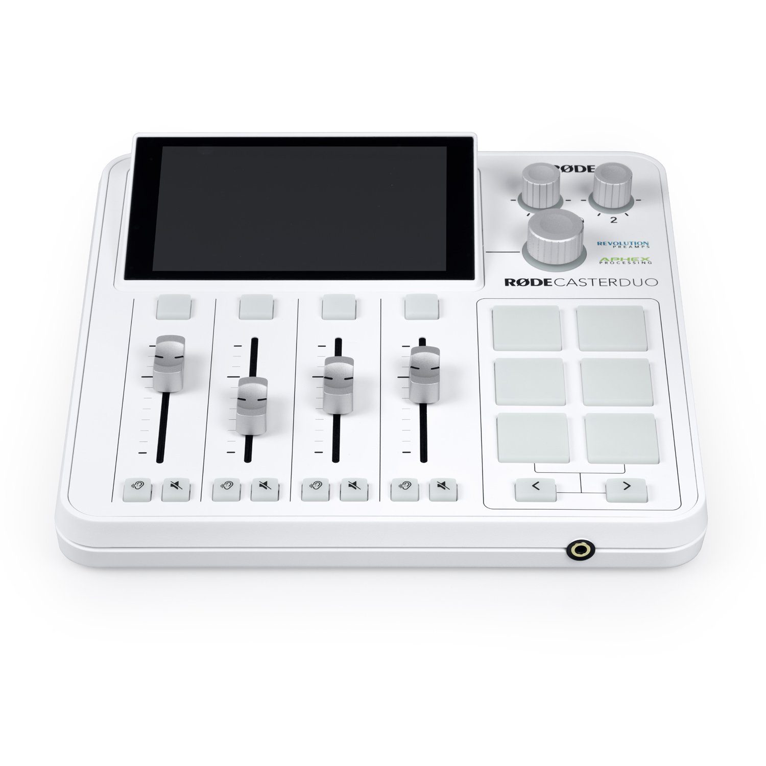 RØDE Mischpult Rodecaster Pro Duo Station Weiss, (mit Kopfhörer)