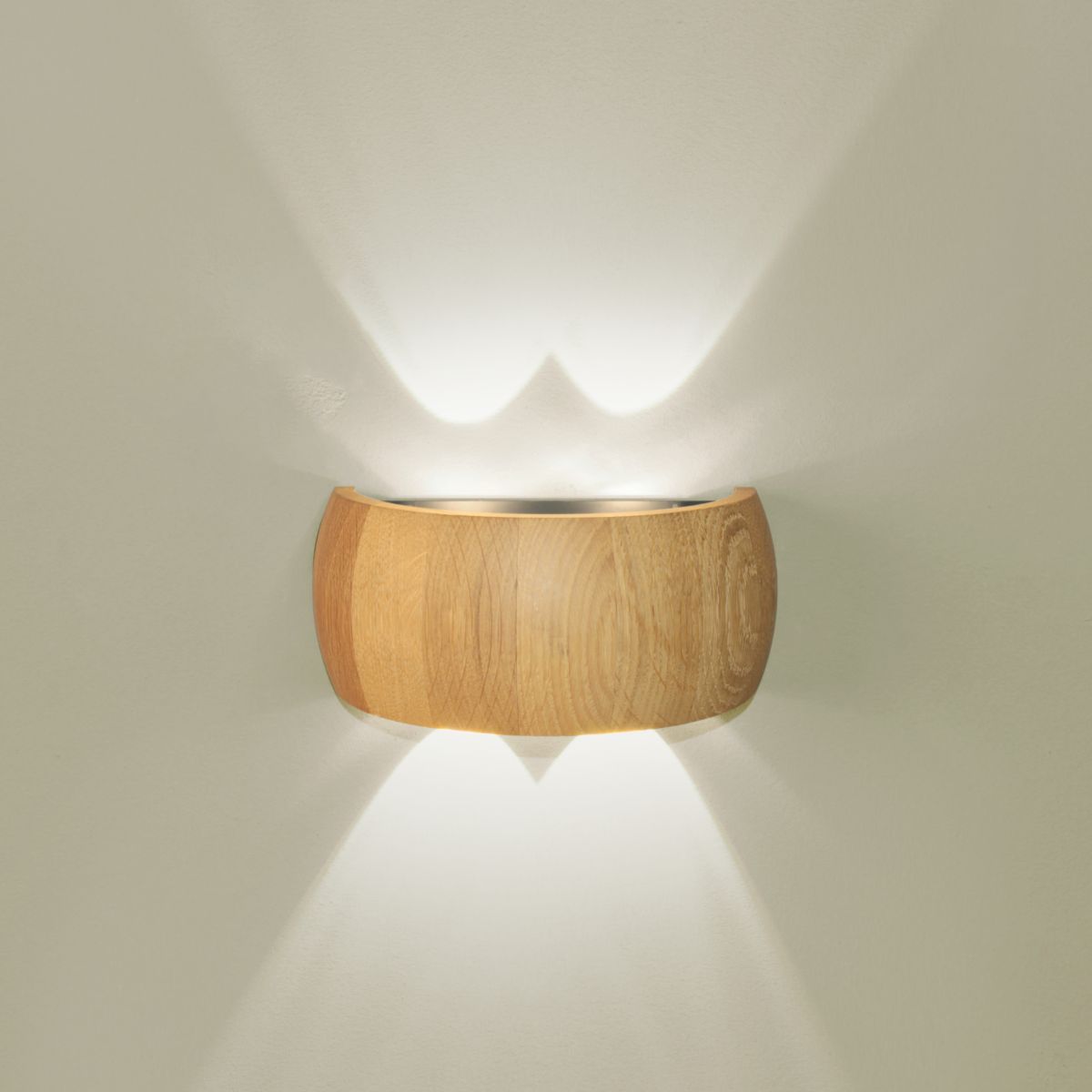 Fischer & Honsel 4-flg LED Wandlampe Shine-Wood 20 cm