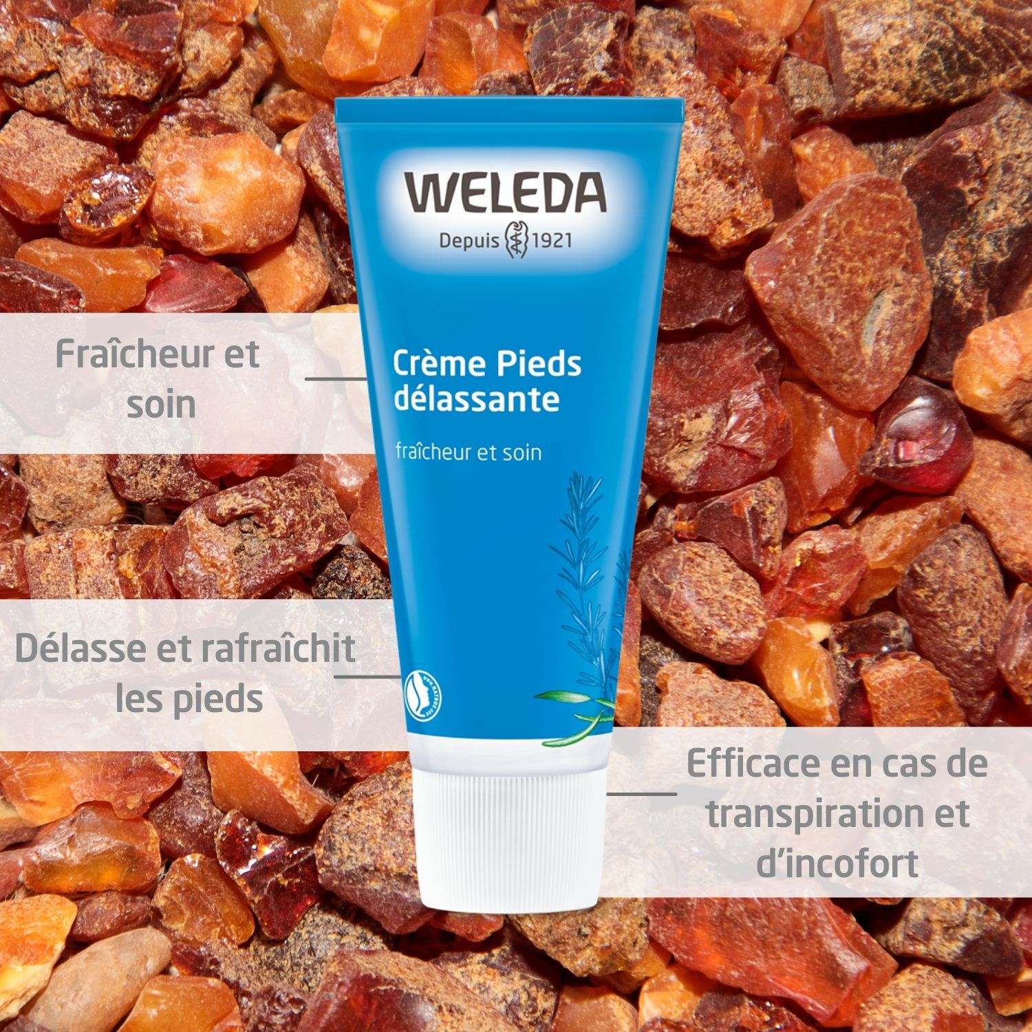 Weleda Bien-Être et Fraîcheur Crème Pieds Delassante - Aux Plantes et Huiles Essentielles - 75 ml