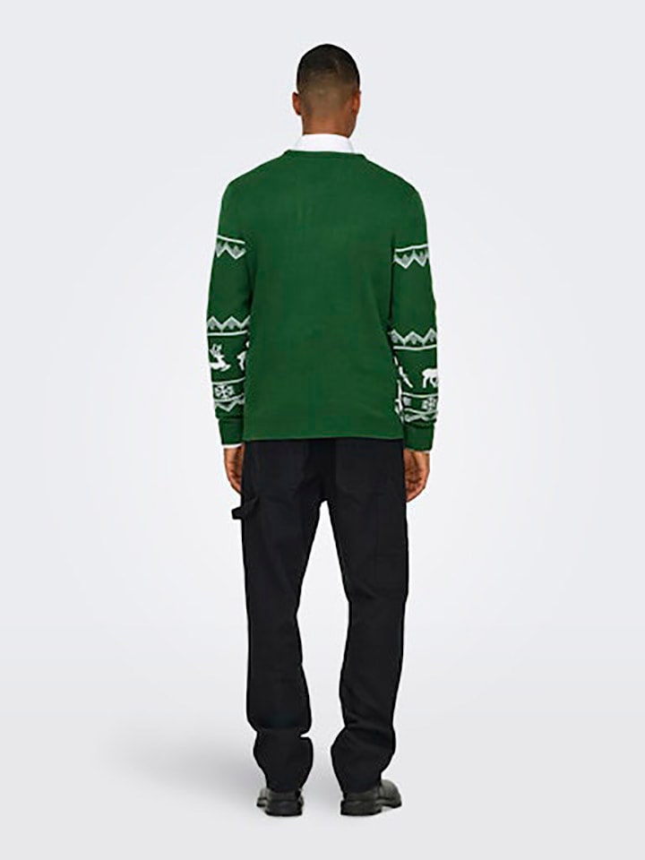 ONLY & SONS Pullover in Grün günstig kaufen