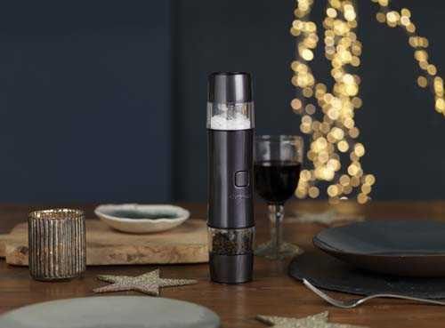 Cuisinart Gewürzmühle SG6BE elektrisch, 2 Behältern, inkl. Ladestation, Messbecher und Auffangschale
