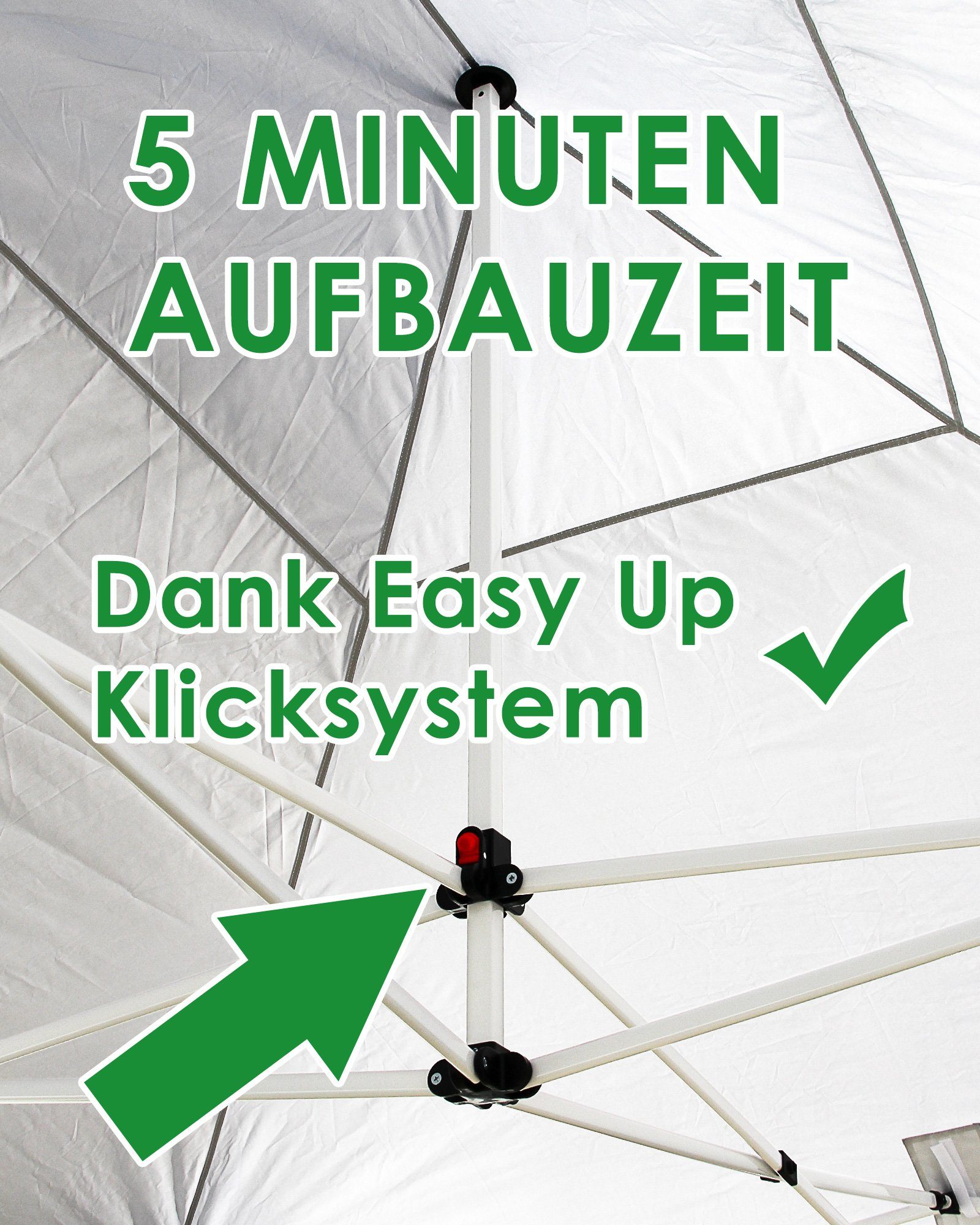 ONDIS24 Pavillon Ondis24 Faltpavillon Faltzelt 3x6m Komplettset, inkl. Transporttasche, Heringen und Spannseilen