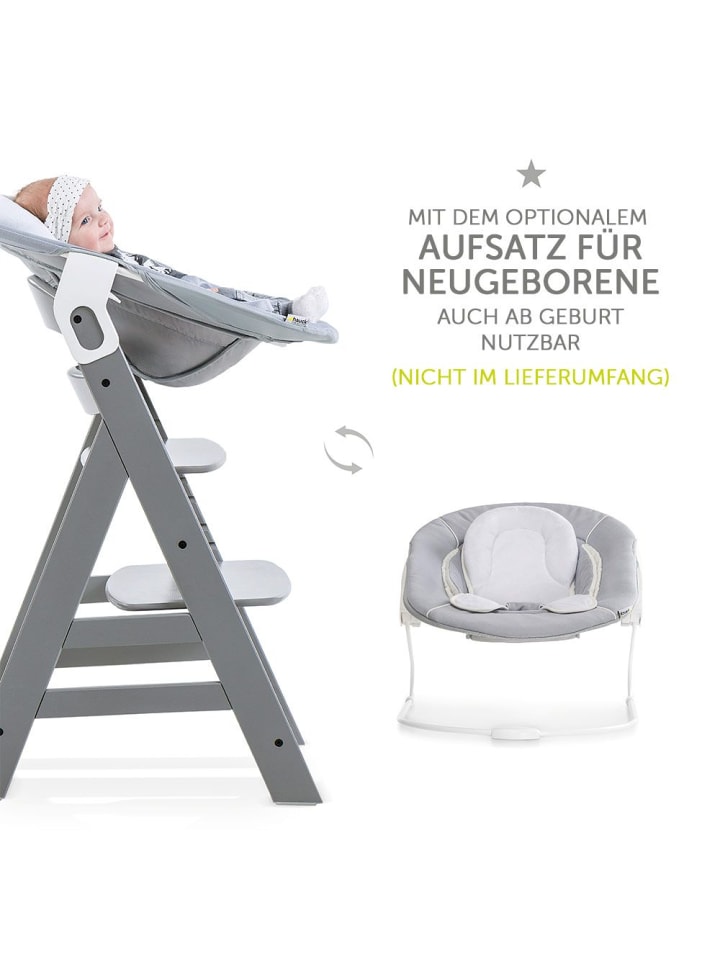 Hauck Hochstuhl Alpha Plus - Grey in grau günstig kaufen onesize
