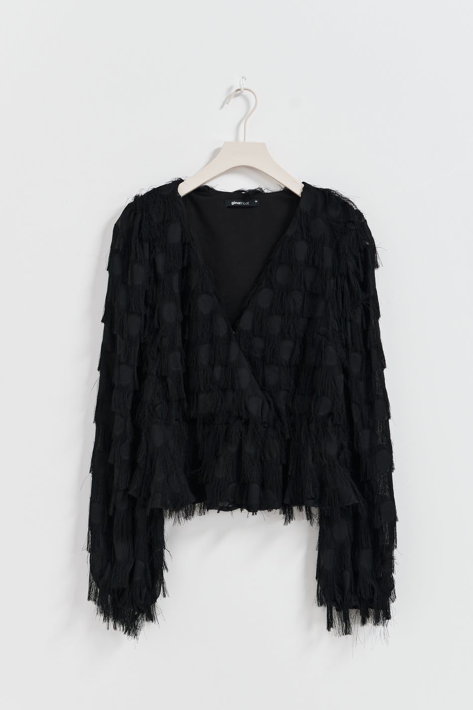Fluffy wrap blouse