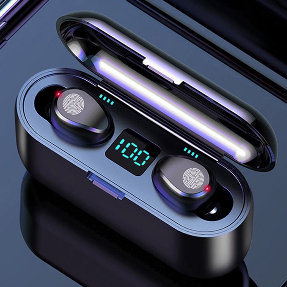 7Magic TWS In-Ear-Kopfhörer Bluetooth-Kopfhörer (Freisprechfunktion, Noise-Cancelling, Voice Assistant, Siri, Wireless, Touch Control Ohrhörer mit LED Anzeige, Wireless Earbuds)