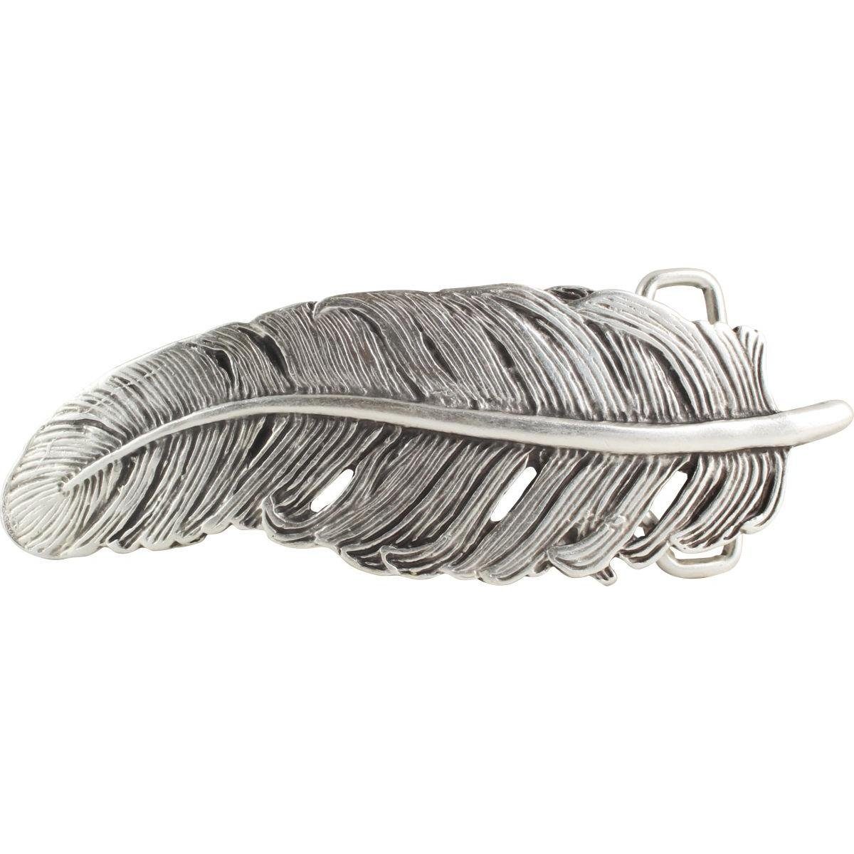 BELTINGER Gürtelschnalle Feder 4,0 cm - Buckle Wechselschließe Gürtelschließe 40mm - Gürtel bis
