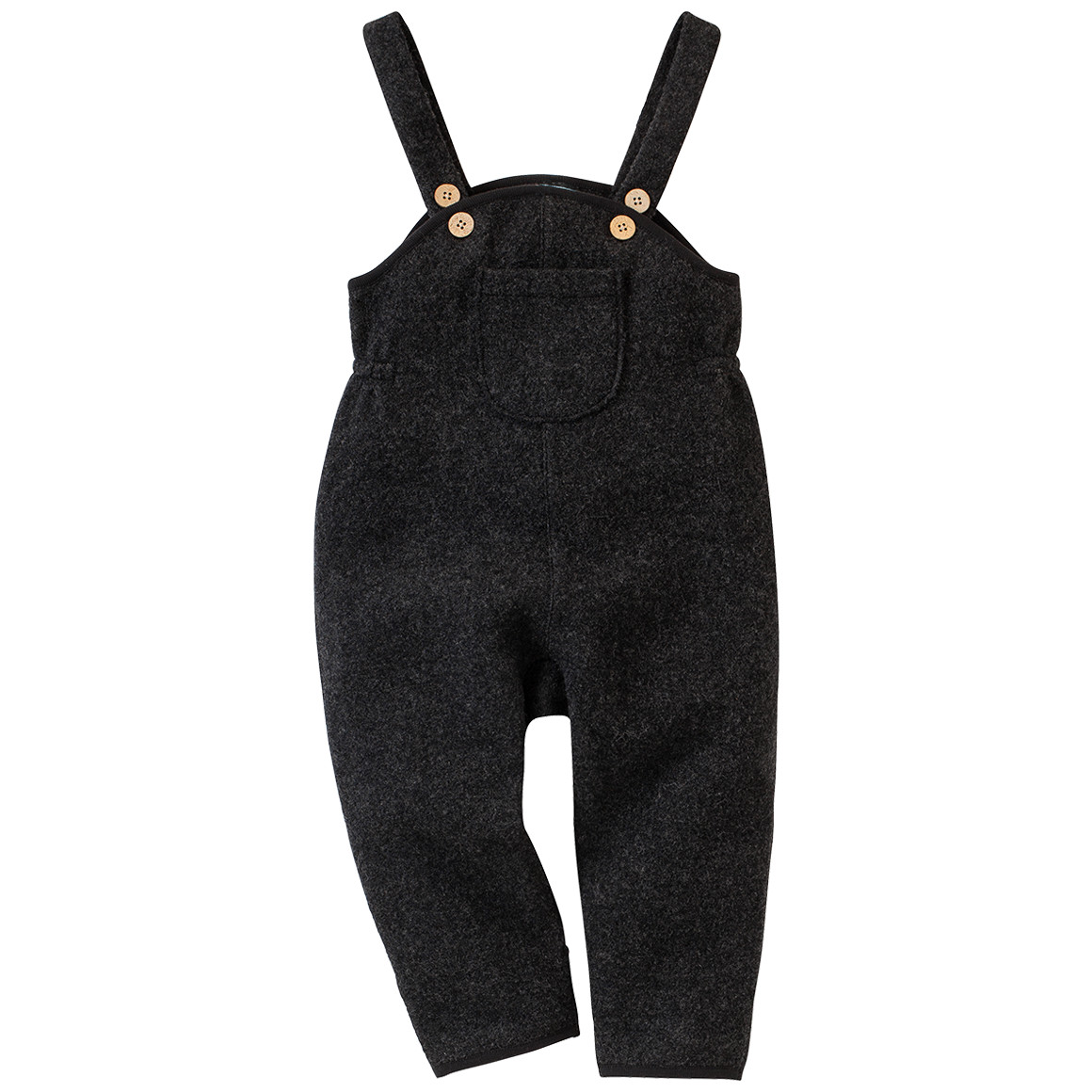 Baby Wollwalk-Latzhose mit Umschlagbündchen