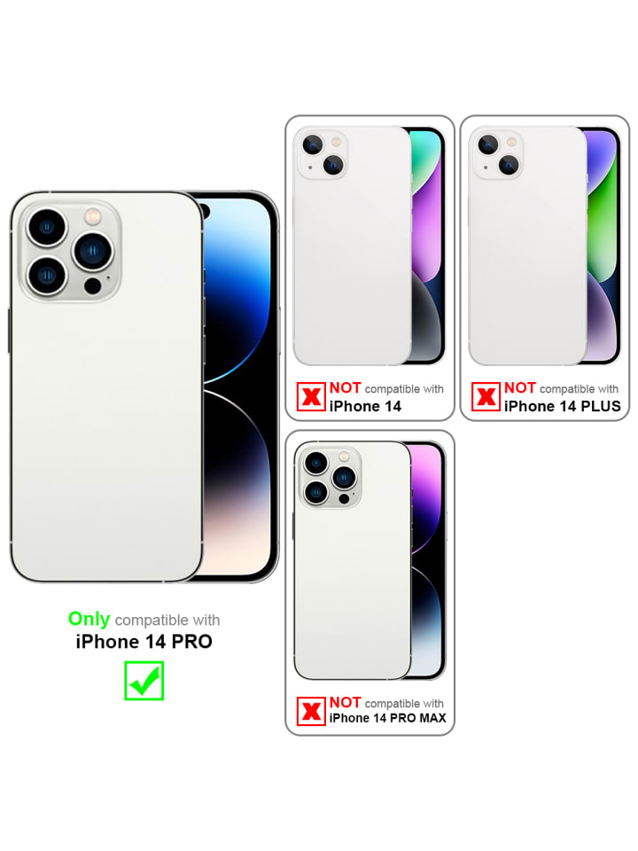 cadorabo Handykette für Apple iPhone 14 PRO Hülle in LIQUID SCHWARZ günstig kaufen onesize