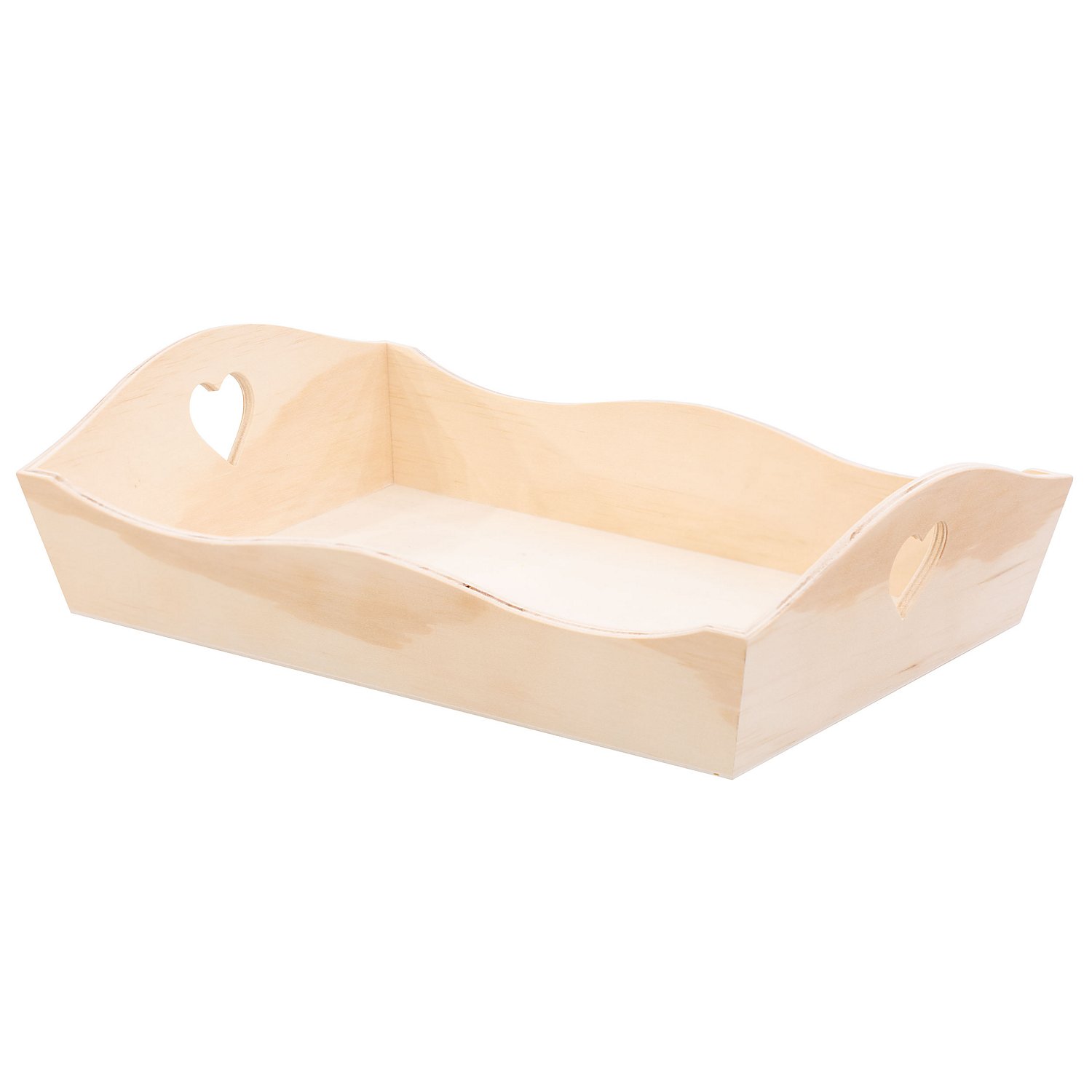 Tablett aus Holz, 37 x 25 x 9,5 cm
