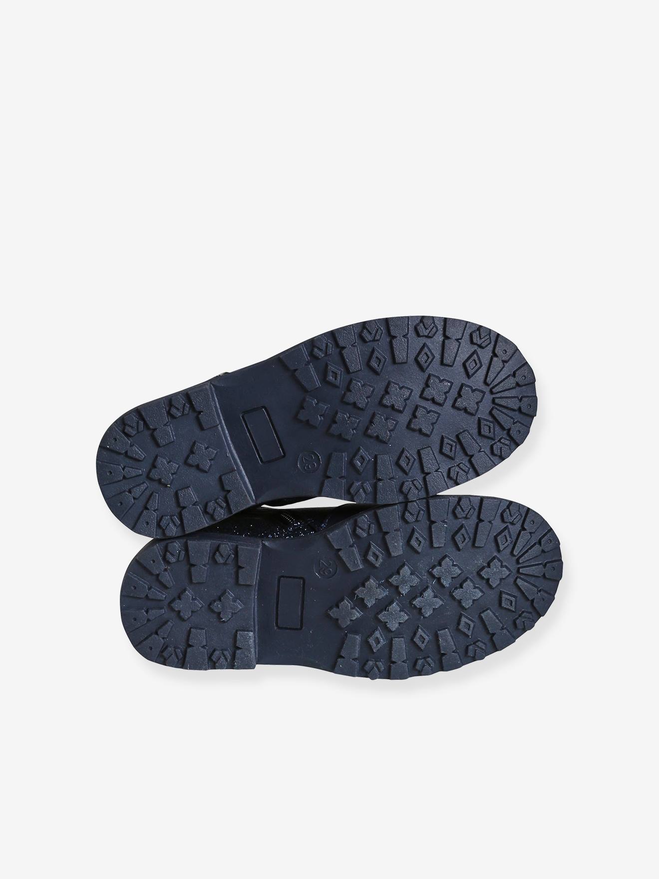 Vertbaudet Mädchen Boots, Glitzer - marine