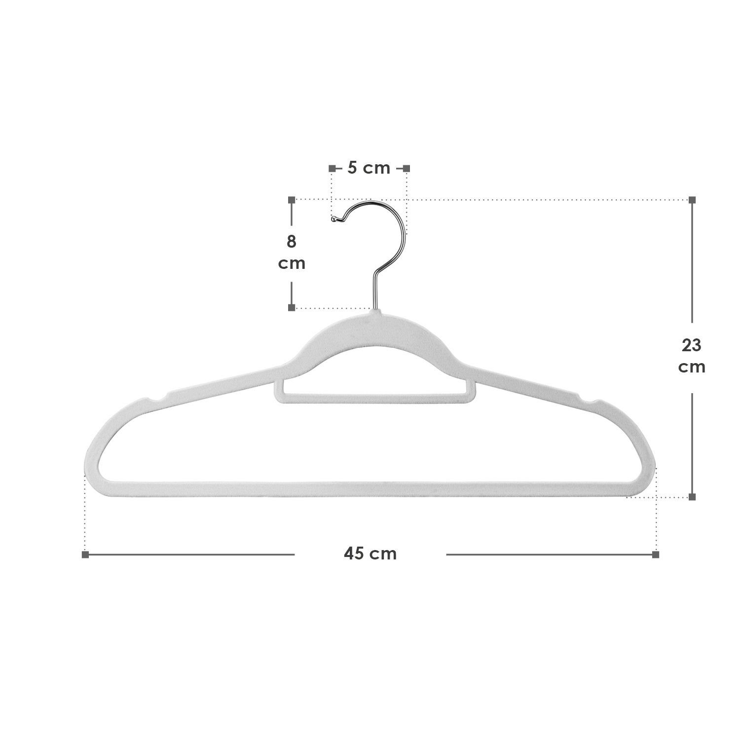 Juskys Kleiderbügel, (30-tlg), Set, schmale Samt Bügel, rutschfest, Kleiderhaken drehbar