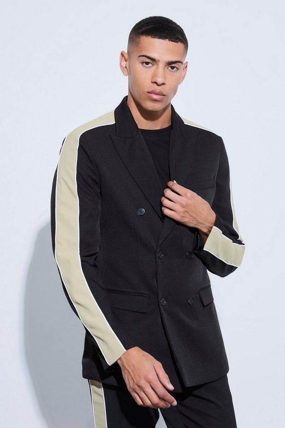 Zweireihiger Blazer mit Sport-Streifen