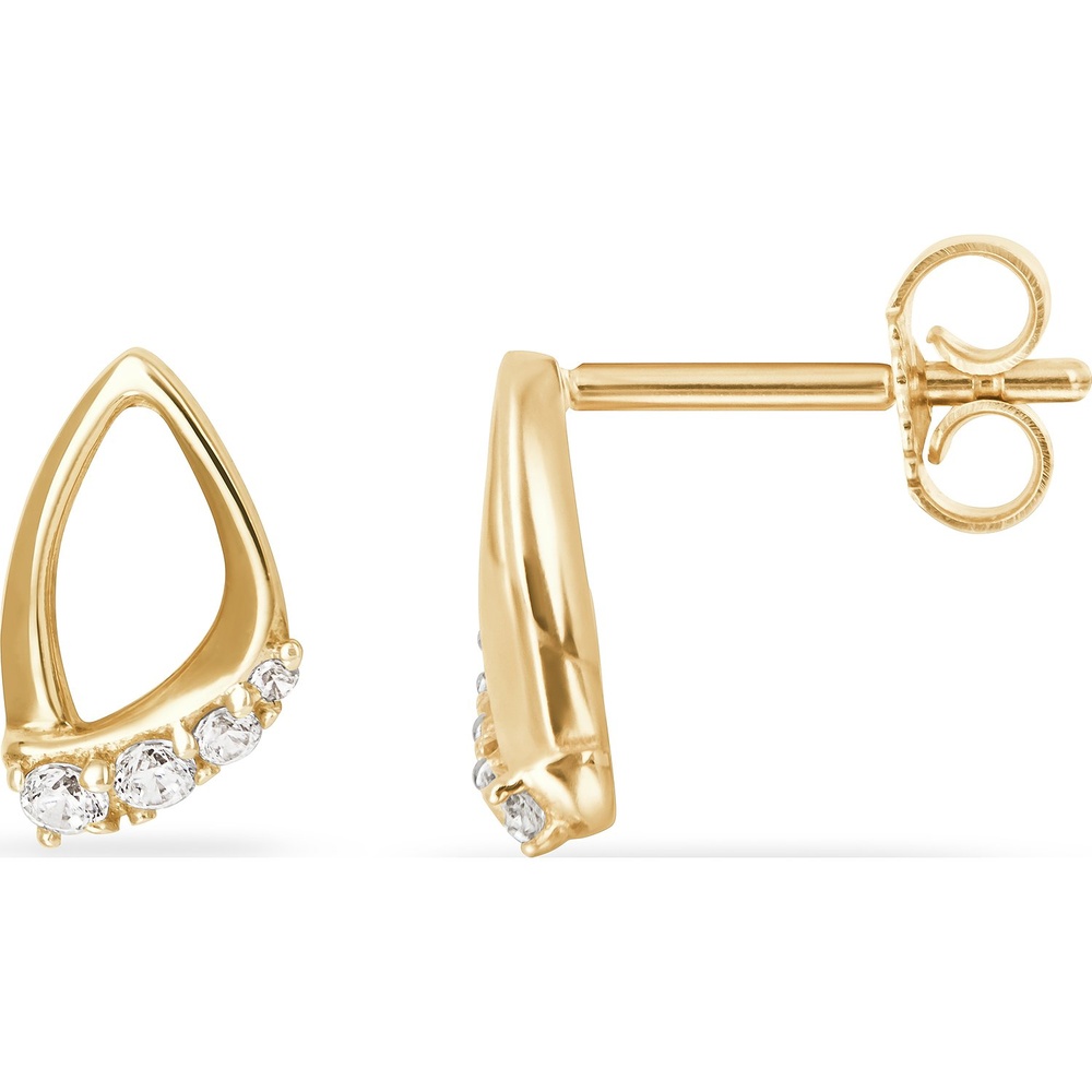 FAVS Boucles d'oreilles à fermoir à poussette 585 Or jaune Boucles d'oreilles