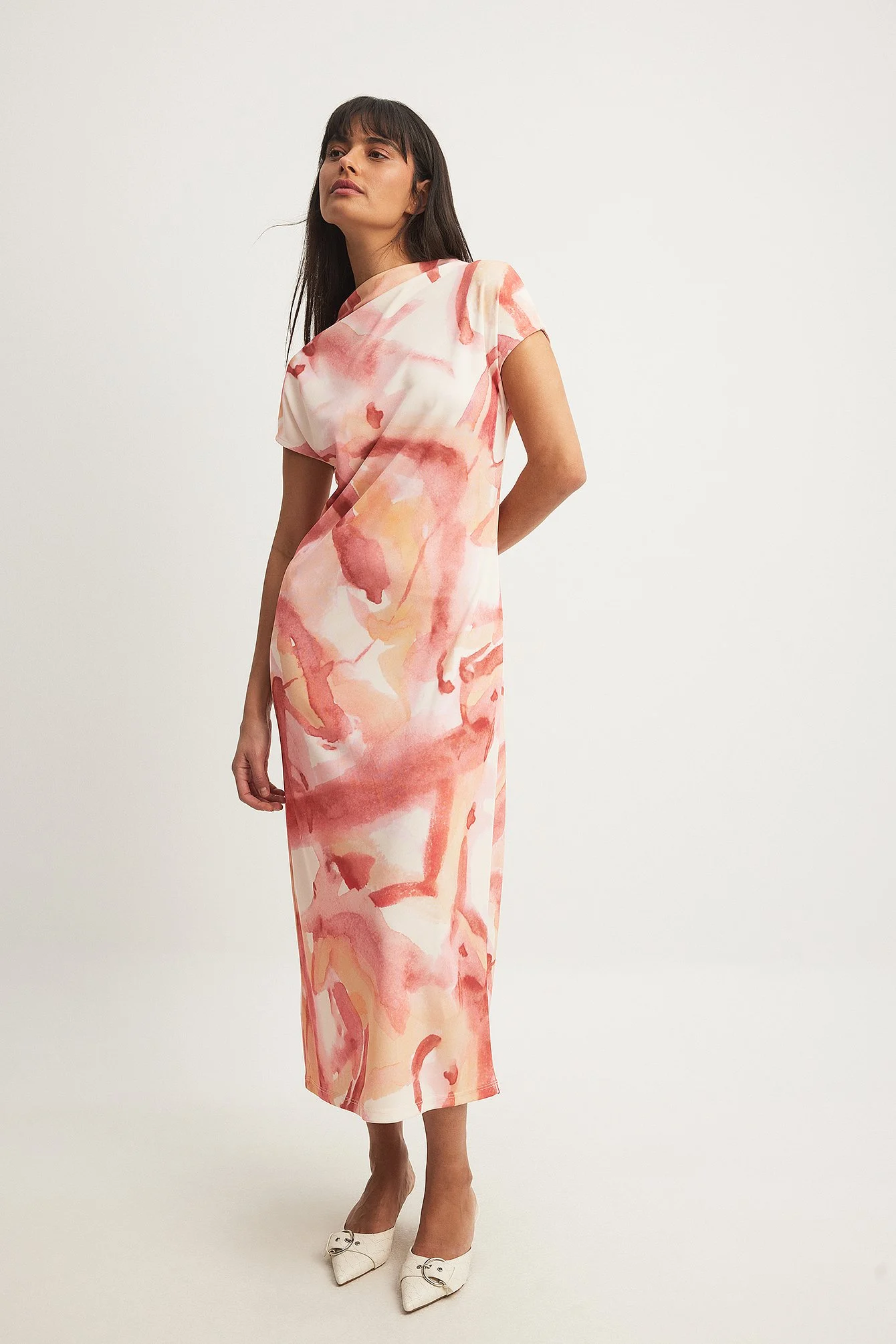 Kurzärmeliges Maxikleid