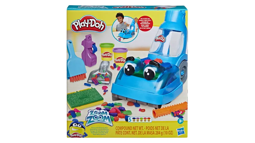 Hasbro - Play-Doh Zoom Zoom Saugen und Aufräumen Set
