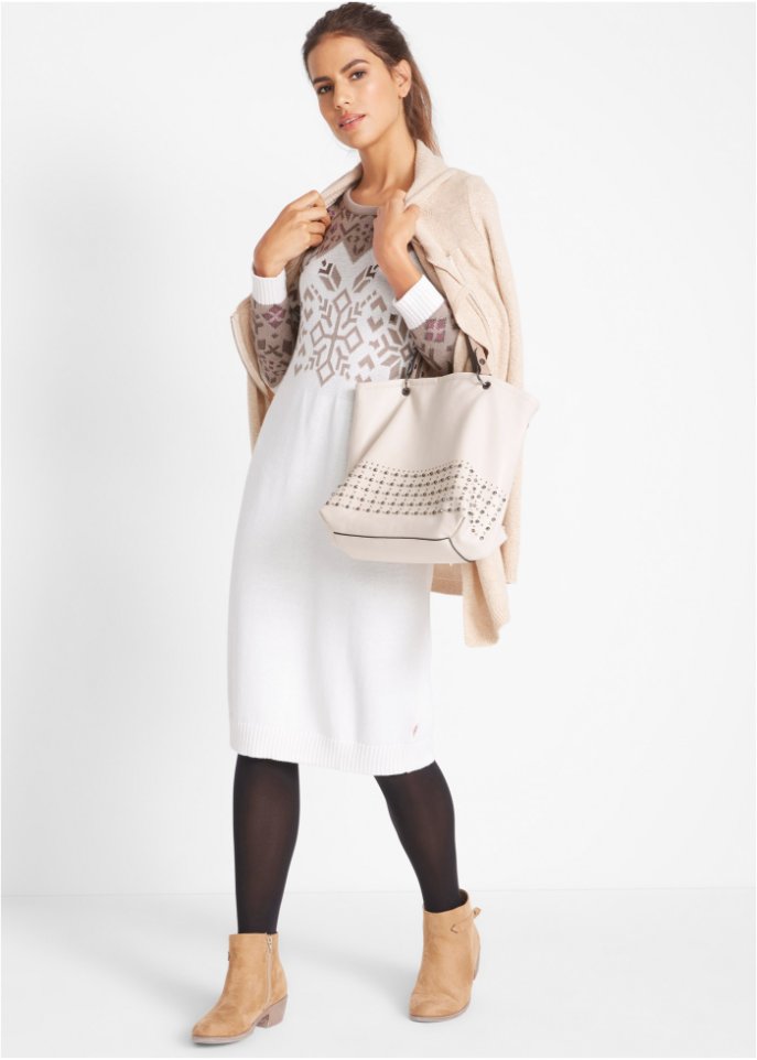 Strickkleid mit Norwegermuster