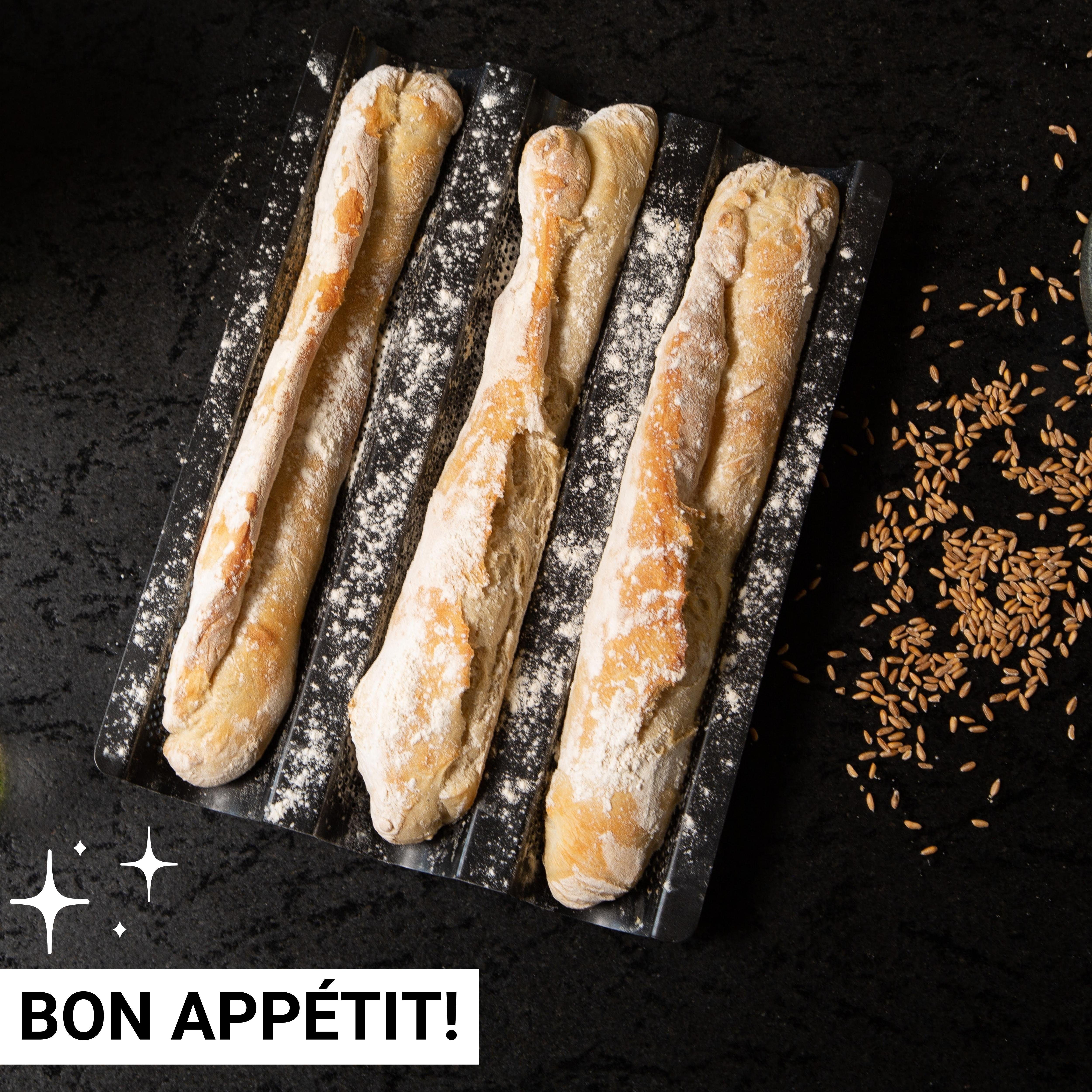 LINFELDT Baguetteblech Premium Baguette Backblech mit Antihaftbeschichtung