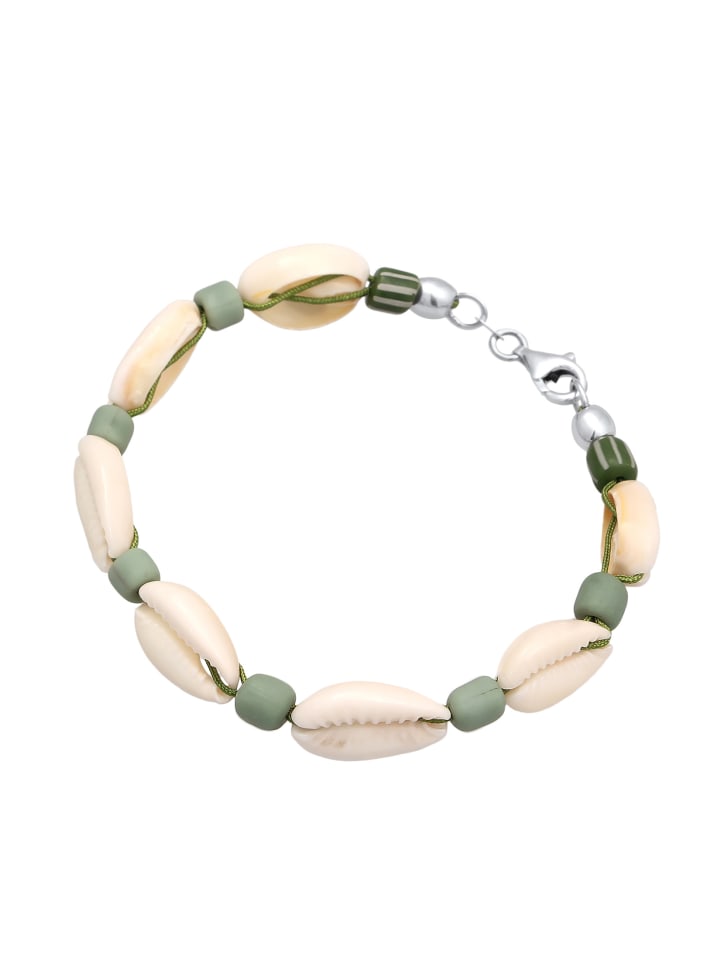 KUZZOI Armband 925 Sterling Silber Muschel in Grün günstig kaufen
